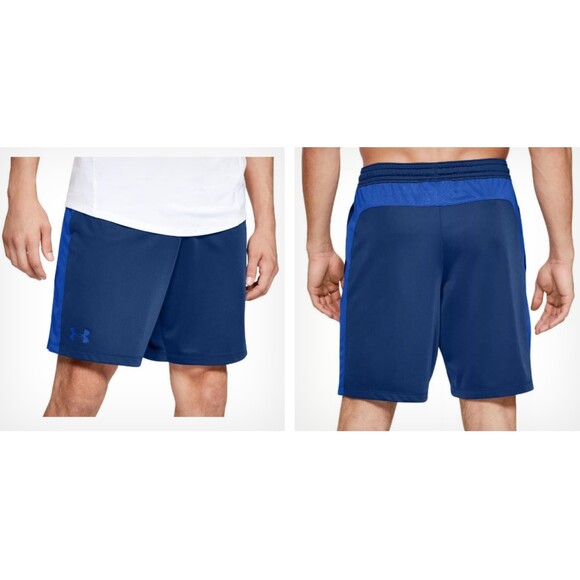 Under Armour HeatGear Blue Men’s Athletic Shorts Elastic Waist Drawstring 8" L - Picture 1 of 6